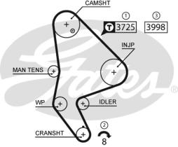 GATES 5588XS - CORREA DE DISTRIBUCION