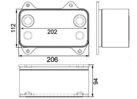MAHLE CLC63000P - Radiador de aceite de motor (Enfriador de aceite)