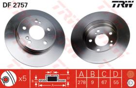 TRW DF2757 - Juego de discos de freno