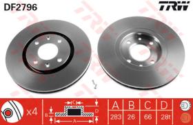 TRW DF2796 - Juego de discos de freno