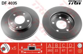 TRW DF4035 - Juego de discos de freno