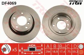 TRW DF4069 - Juego de discos de freno Bmw