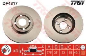 TRW DF4317 - Juego de discos de freno Toyota