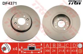 TRW DF4371 - Juego de discos de freno Renault Megane Scenic