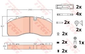 TRW GDB5072 - Juego de Pastillas de Freno Knorr SN6/SB6
