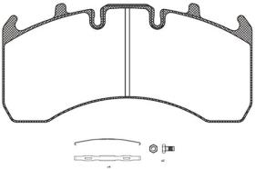 RH JSX2115600 - PASTILLA FRENO V.I. MERITOR/ROR