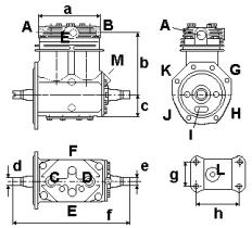 WABCO 4124420010 - Compresor bicilíndrico