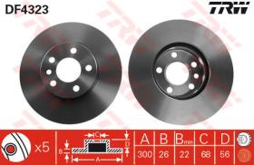 TRW DF4323 - Juego de discos de freno