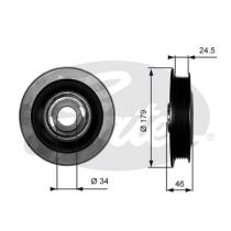 GATES TVD1012 - Amortiguador de vibraciones de torsión (Damper)