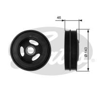 GATES TVD1018A - Amortiguador de vibraciones de torsión (Damper)