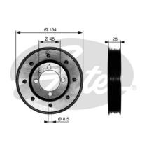 GATES TVD1029 - Amortiguador de vibraciones de torsión (Damper)