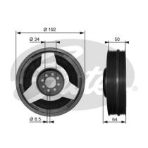 GATES TVD1030 - Amortiguador de vibraciones de torsión (Damper)