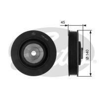 GATES TVD1045 - Amortiguador de vibraciones de torsión (Damper)