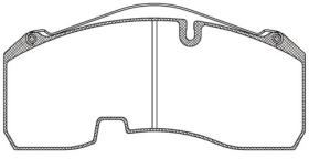 RH JSX2108400 - PASTILLA FRENO V.I. KNORR/MERC.