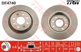 TRW DF4740 - Juego de discos de freno