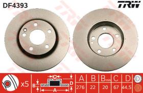 TRW DF4393 - Juego de Discos de Freno Mercedes Clase A/B