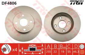 TRW DF4806 - Juego de discos de freno Toyota