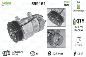 VALEO 699161 - Compresor, aire acondicionado NEW ORIGINAL PART