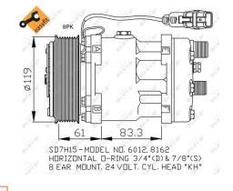 NRF 32707 - Compresor de aire acondicionado para MAN