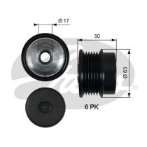 GATES OAP7186 - Rueda libre de alternador