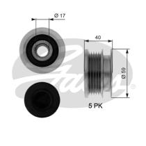 GATES OAP7074 - POLEA LIBRE ALTERNADOR