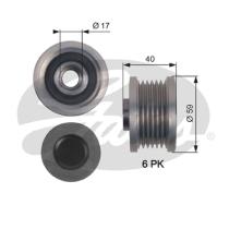 GATES OAP7144 - POLEA LIBRE ALTERNADOR