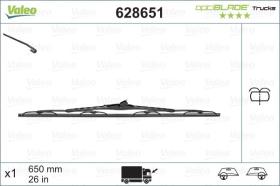 VALEO 628651 - Escobilla Limpiaparabrisas OPTIBLADE 650 MM  con surtidor X1