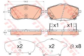 TRW GDB3598 - Juego de pastillas de freno