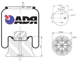 Adr 51151005 - Fuelle suspensión pistón de plástico