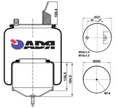 Adr 51559400 - FUELLE CPLTO. PISTON METALICO VOLVO   6605NP01