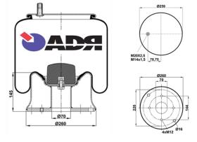 Adr 51763600 - FUELLE CPLTO. PISTON METALICO HENDRICKSO