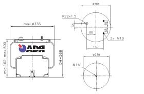 Adr 51725010 - FUELLE SUSPENSIÓN DAF CF65/75/85IV/XF105