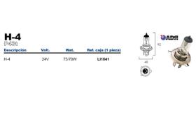 Adr LI1041 - LAMPARA H4 24V 70/75W P43T