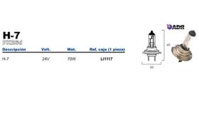 Adr LI1117 - LAMPARA H7 24V 70W PX26D