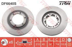 TRW DF6640S - Disco de freno