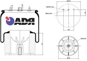 Adr 51532003 - Fuelle completo trasero con pistón de plástico para DAF