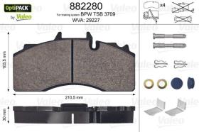 VALEO 882280 - Juego de Pastillas de Freno BPW TSB 3709