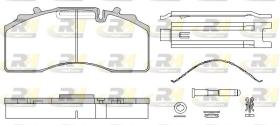 RH JSX2141580 - Juego de Pastillas de Freno BPW TSB 3709