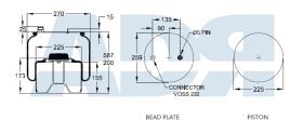 Firestone W01M586095 - Fuelle Completo Mercedes Euro 6 Pistón de Acero