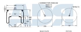 Firestone W01M588453 - Fuelle Completo Mercedes Euro 6 Pistón de Acero