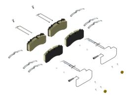 WABCO 6402509212 - Kit de pastillas de freno