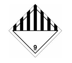 ASPOCK R6117A30 - Etiqueta autoadesiva 300X300MM CLASE 9 Materias peligrosas
