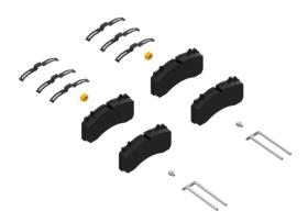 WABCO 6402229332 - JUEGO DE PASTILLAS DE FRENO